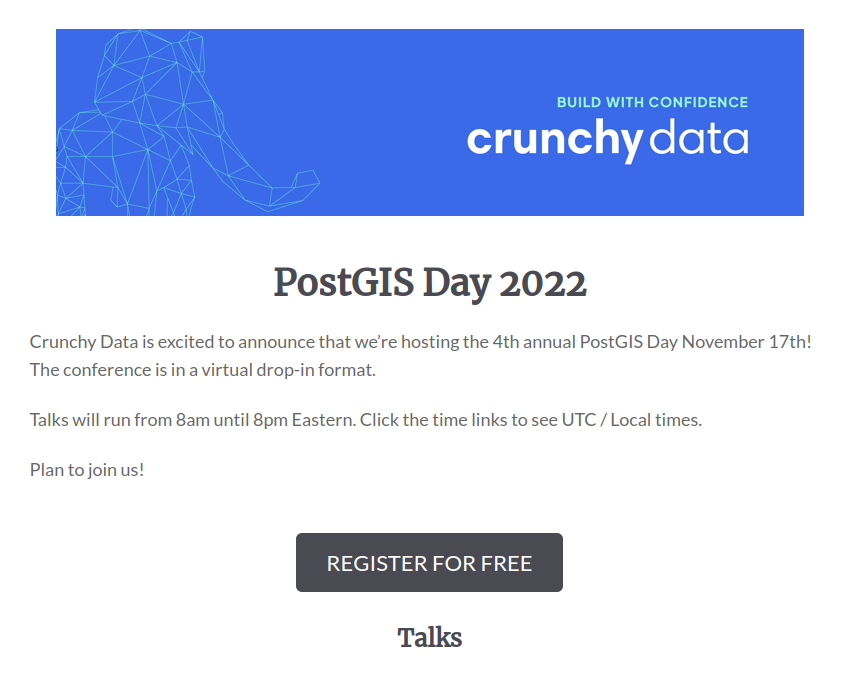 PostGIS Day 2022